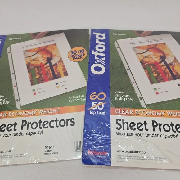 Oxford Top Loading Sheet Protectors 8.5x11