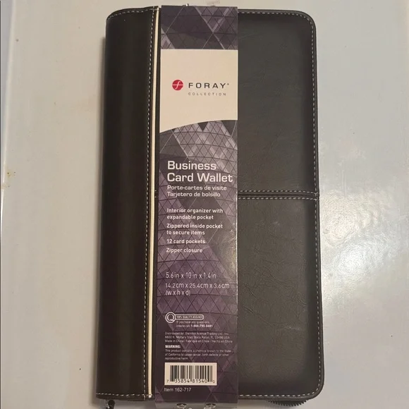 Foray Card Brown Business Card Organizer Wallet