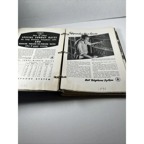 Vintage Binder‎ Scrapbook Collection Advertisements 1936 Cars Tires Mail In