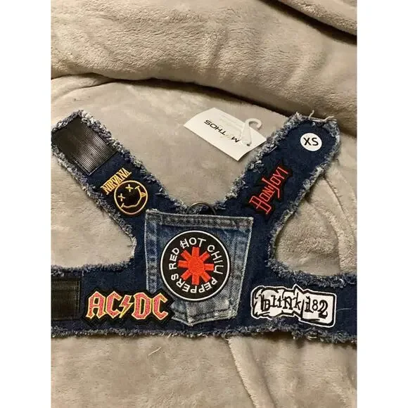 Heads or tails pup Red Hot Chili Peppers harness XS