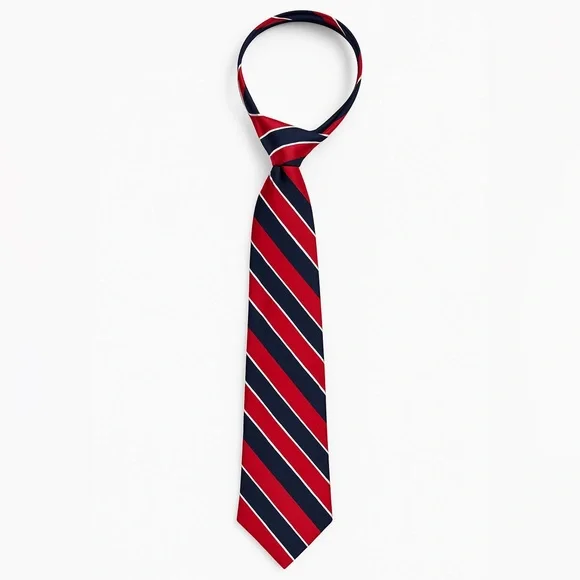 Lord & Taylor Kids Red and Navy Striped Tie