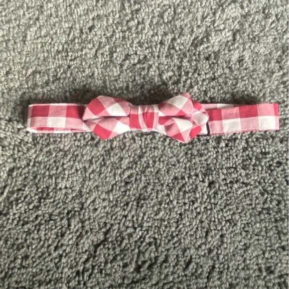 🎈Crewcuts (S/M) Red & White Plaid Bow Tie🎈