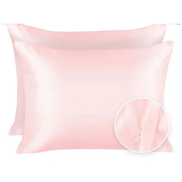 Luxury Satin Pillowcase Pink Queen NWT