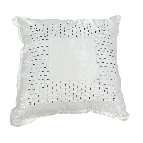 HOTEL COLLECTION MACYS FINEST BEADED SHIMMER WHITE LUXURY PILLOW