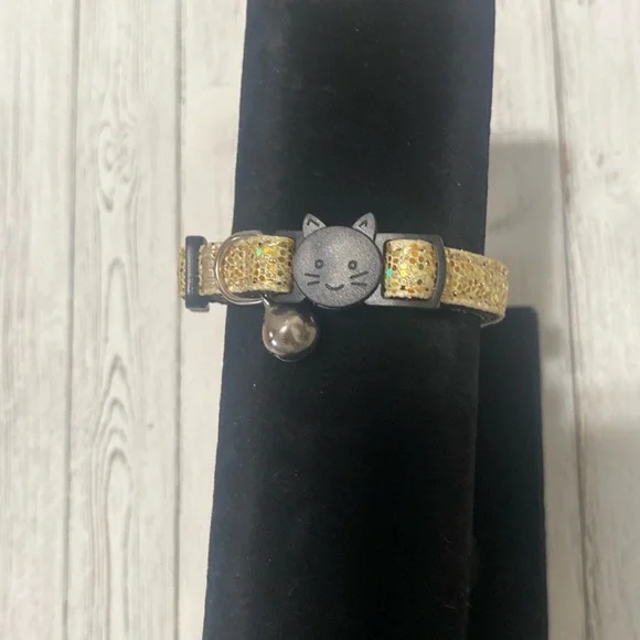 Cat Collar / Adjustable Golden Glitter w/ Bell NWOT