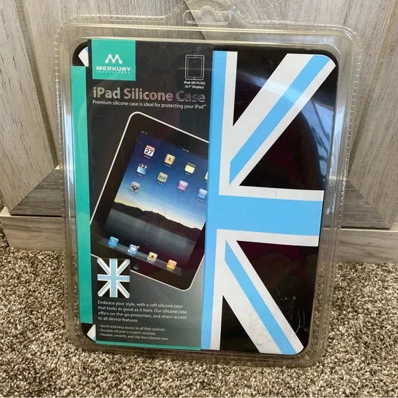MERKURY IPAD SILICONE CASE - BLUE/BLACK/WHITE - NEW IN PACKAGE!