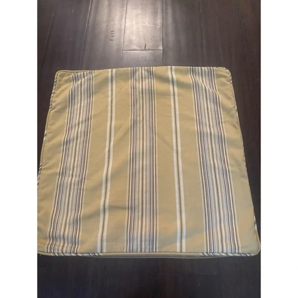 Pottery Barn Striped White & Tan Striped Pillow Cover 20