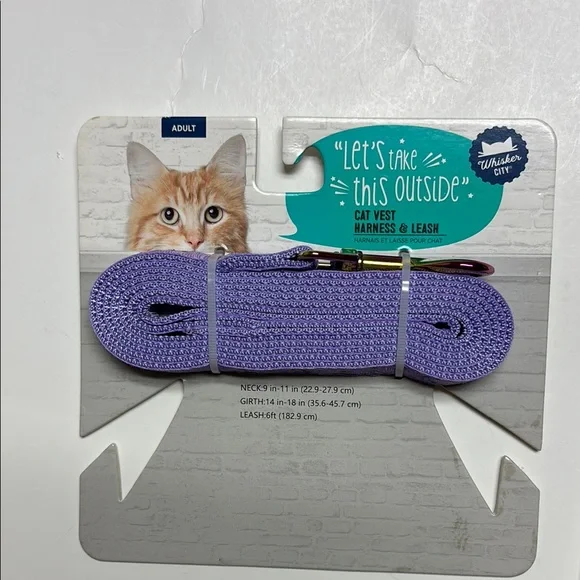 Whisker City® Purple Moons Cat Leash size adult