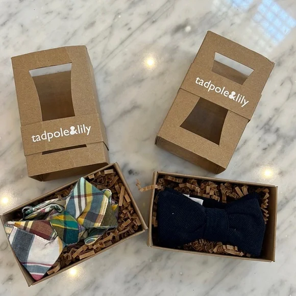 New Tadpole and Lily Boys Bow Ties in Plaid or Corduroy