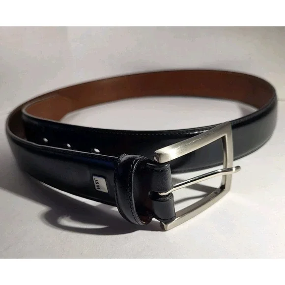 Johnston & Murphy Men's Black Leather Dress Belt Size 36/1.5