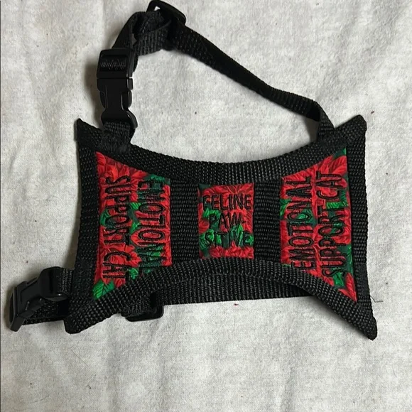 Emotional Support Cat Harness - Black and Red