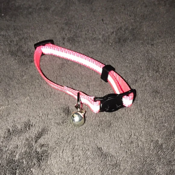 Bemix pets breakaway reflective hot pink collar with bell New