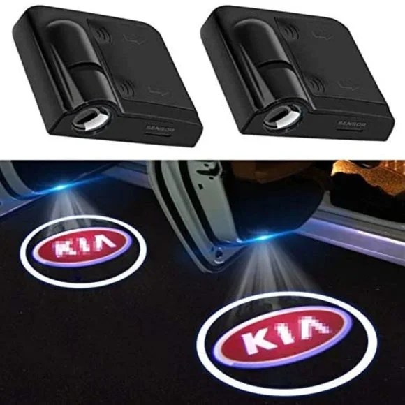 2x PCs KIA Logo Wireless Car Door Welcome Laser Projector Emblem