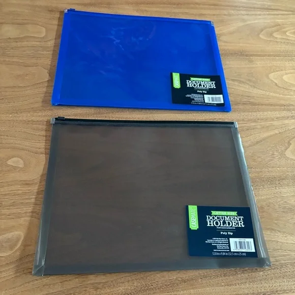 Case-Mate Letter size Blue and Black Document Holders