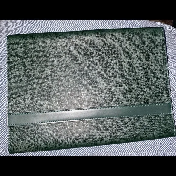 Authentic clutch bag purse green vintage