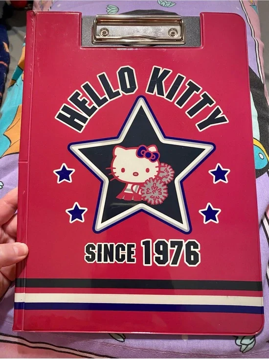 Y2K Hello Kitty Cheerleader Clipboard Folder 2001