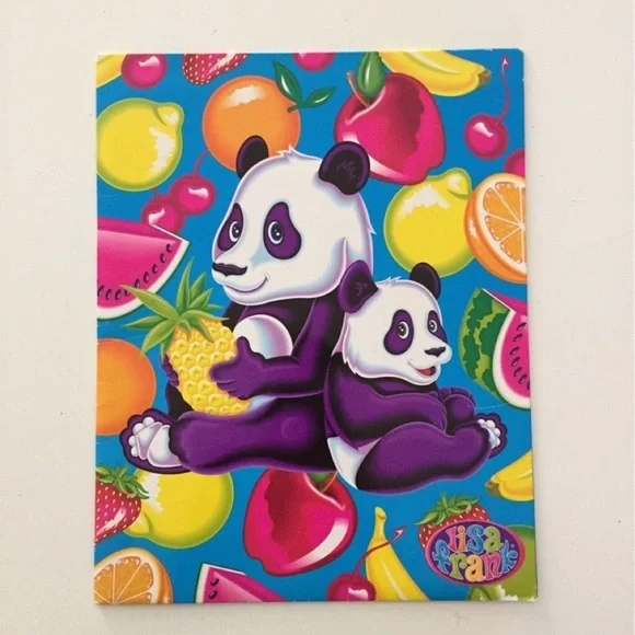 Lisa Frank Panda Fruit Folder