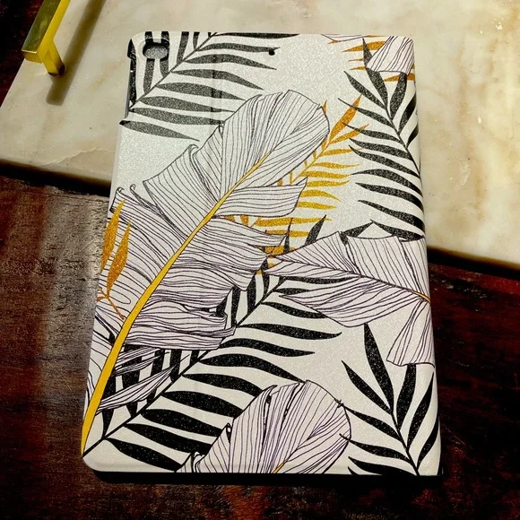 NWT iPad cover for iPad 9.7, iPad Air 2, iPad gen 5 and 6. Black, white, & gold