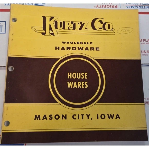 1959 Kurtz Co Wholesale Hardware House Wares Catalog Mason City Iowa Vintage