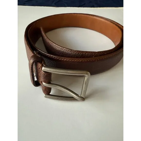 Mens Handcrafted Pebbled Leather Everyday Casual‎ Dress Belt