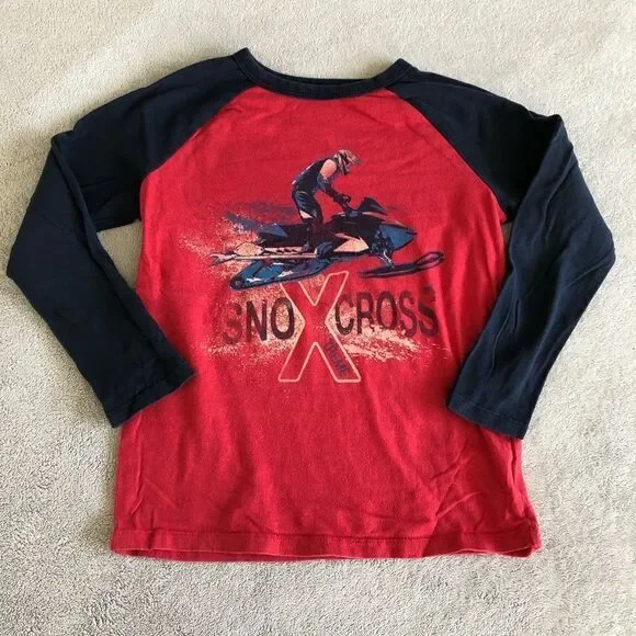 Gap Kids Raglan sleeve SnoX Cross graphic Long Sleeve T-Shirt