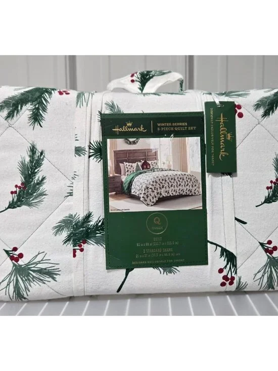 Hallmark Winter Berries 3 Pc Queen Size 88