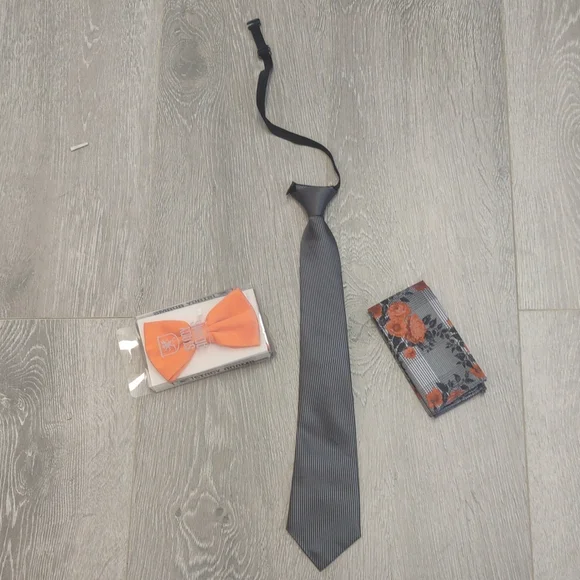 Kids Tie & Bowtie with Hankie Bundle