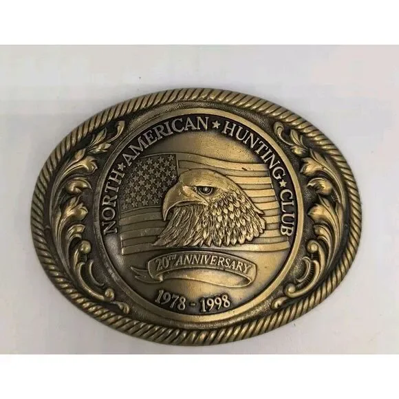 North American Hunting Club 20th Anniversary 1978-1998 Belt Buckle