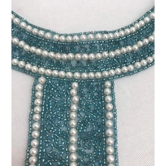 Glass Pearl Collar Vintage Handmade