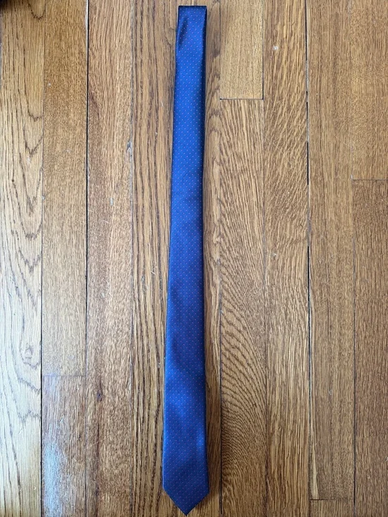 Tommy Hilfiger Boys Navy Blue Polka Dot Tie