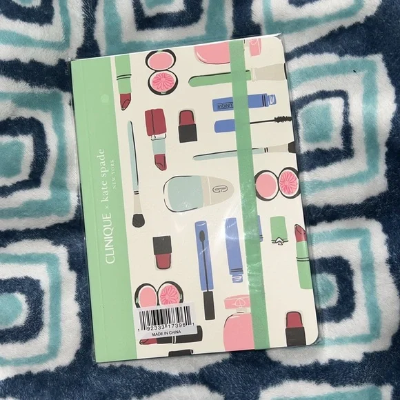 Clinique x Kate Spade Blank Journal Notebook Makeup Mint Green