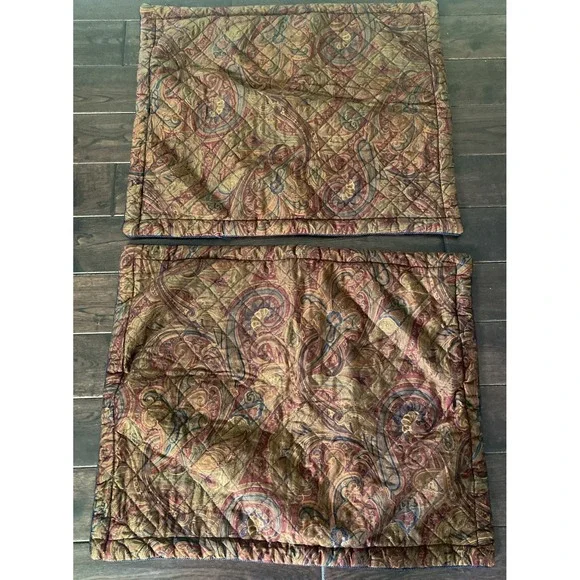 American Living LICHFIELD Ralph Lauren Standard Shams Quilted Paisley