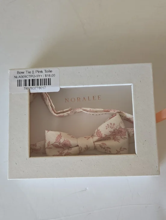 Noralee Pink Toile Bow Tie for Kids
