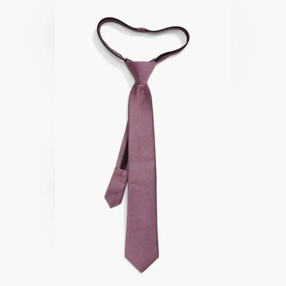 Nordstrom Kids Roberto Mason Silk Zipper Tie, Big Boys, Pink + Navy Blue
