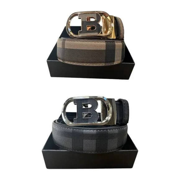 Elegant Fashion Designer Belt PU Leather Alloy Buckle Gold or Silver Size 28-42