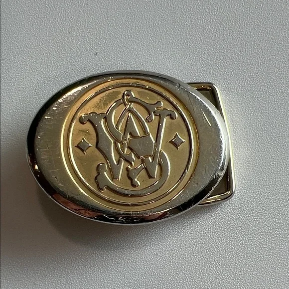 Smith and Wesson - Gold and Silver, belt buckle