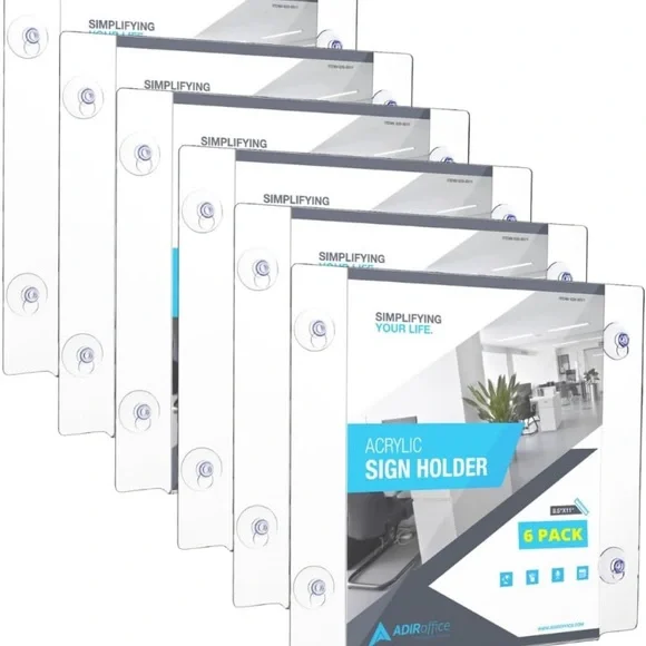 🪟 12-Pack Acrylic Sign Holders 🪟