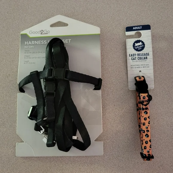 Cat harness, leash & collar set