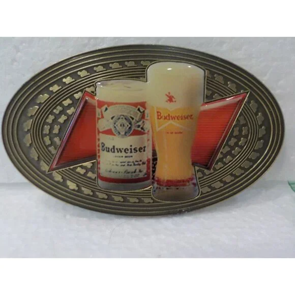 2010 Limited Edition Budweiser Beer Glass Belt Buckle Fits up to 1.5