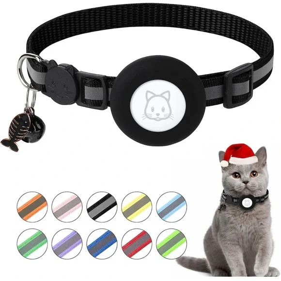 Adjustable, Reflective AirTag Cat And Kitten Collar Pet Accessories