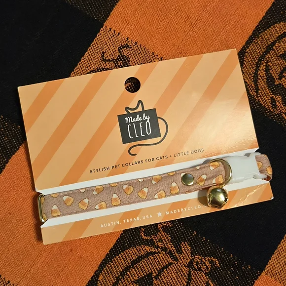 PetSmart Made By Cleo Candy Corn Halloween Breakaway Cat Collar