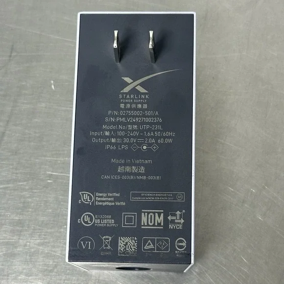 Minj Starlink Power Supply Block Only Replacement Part UTP-231L 30V 2.0A 60W