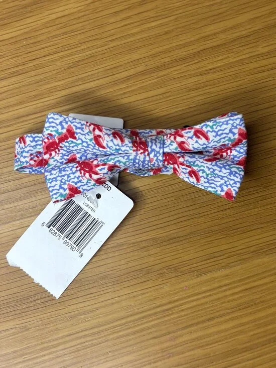 IZOD Boys Lobster Wave Clip-On Bow Tie NWT 100% Cotton Novelty Print