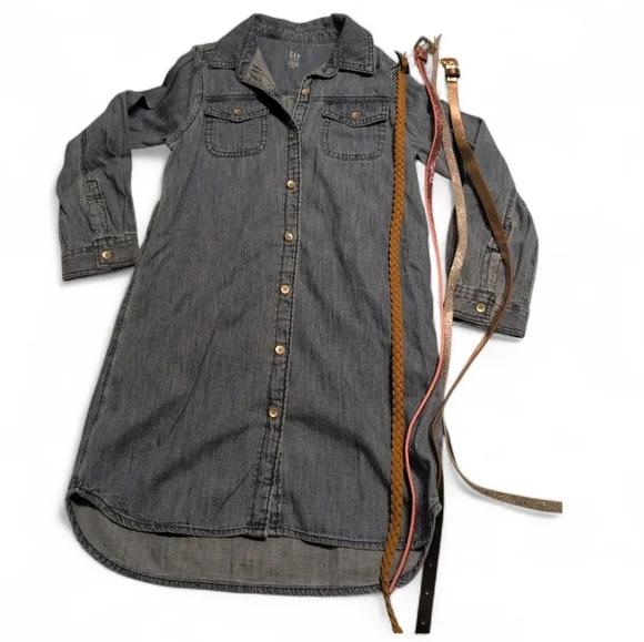 GAP Kids Denim Dress with Belts