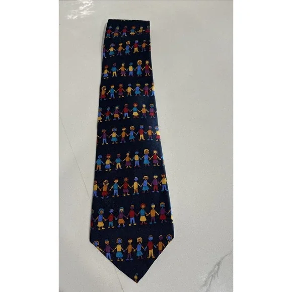 American Academy of Pediatrics 1997 Men's Tie Silk Satin Happy Children 53