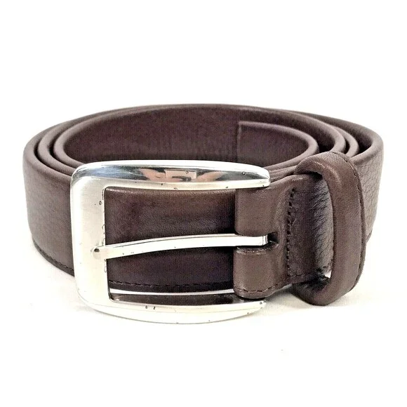 Brighton Men's Brown Leather Belt Size 42 Classic Work Dress BRADFORD M11358