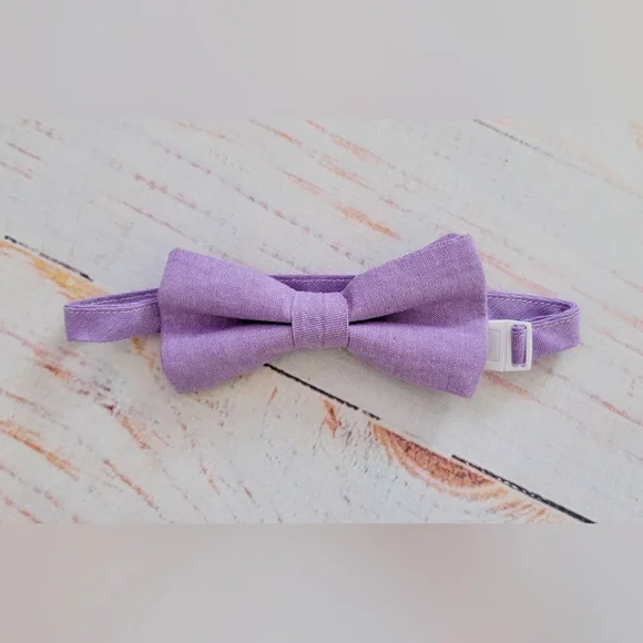Trendy Ties Lavender Chambray Kids Bow Tie