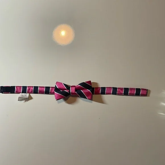 Gymboree Pink and Blue Striped Bow Tie Accessory Size 0-24 months