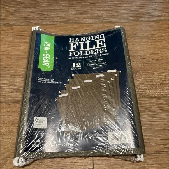 Green Hanging File Folders