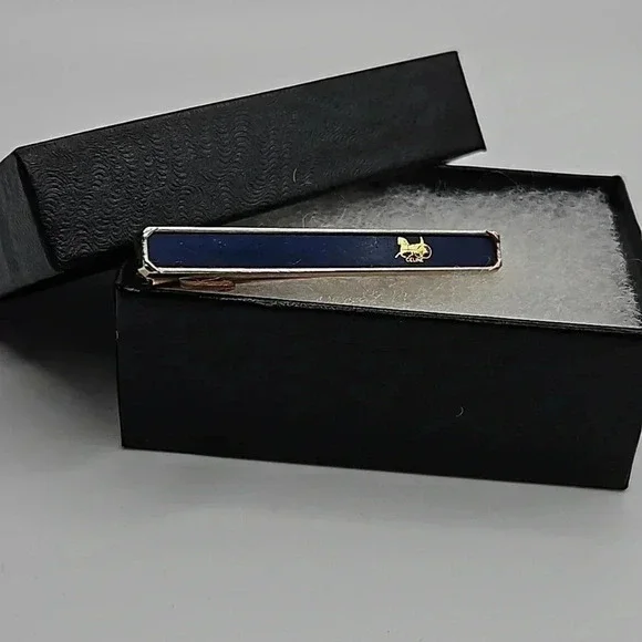 Celine Gold and Blue Tone Tie Clip
